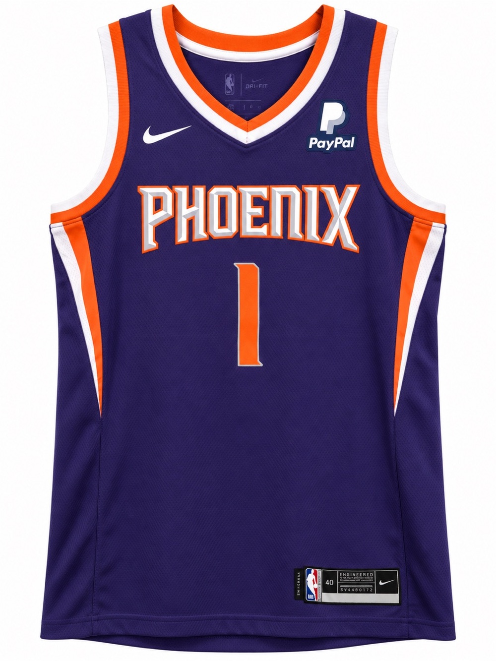 Nike Phoenix Suns Purple & Orange Basketball Jersey Booker Jersey